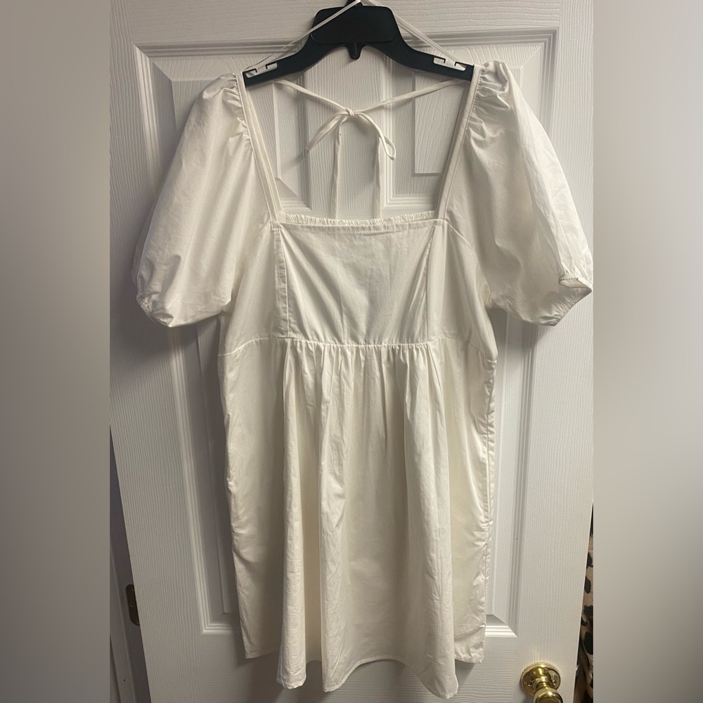 NWT Draper James White 100% Cotton Mini Dress Size Large